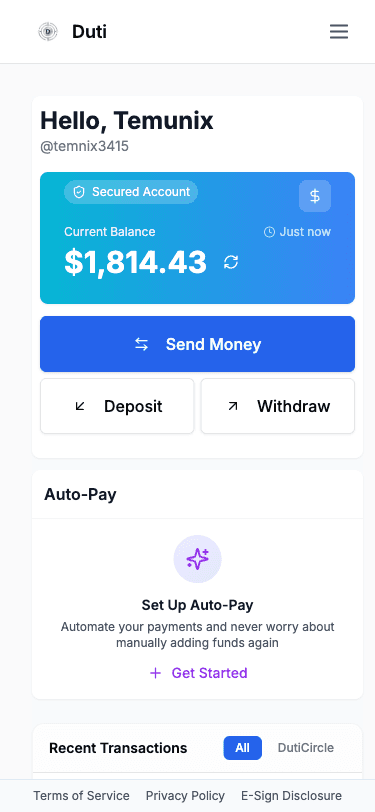 Wallet with Auto-Pay